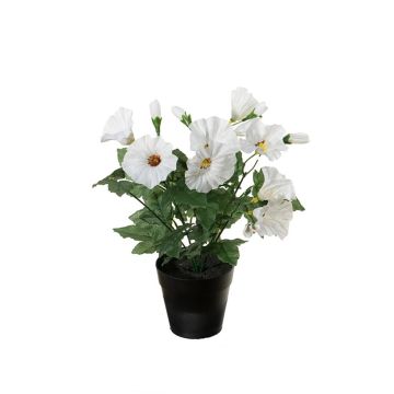 Kunstblume Petunie EIGORAN im Dekotopf, weiß, 28cm