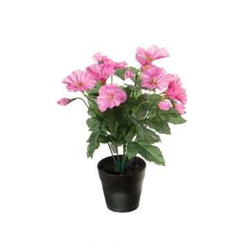 Kunstblume Petunie EIGORAN im Dekotopf, cerise, 28cm