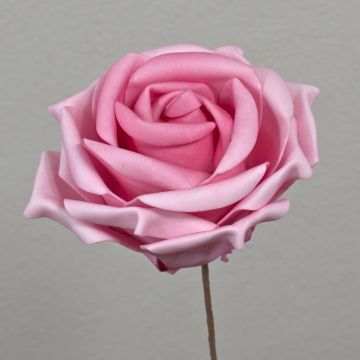 Unechte Kunststoffschaum Rose REGINE, rosa, 30cm, Ø16cm