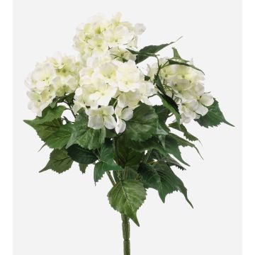 Künstliche Hortensie DORJA auf Steckstab, weiß-grün, 40cm