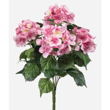 Künstliche Hortensie DORJA auf Steckstab, rosa, 40cm