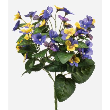 Stiefmütterchen künstlich NORHA auf Steckstab, gelb-blau-lila, 30cm