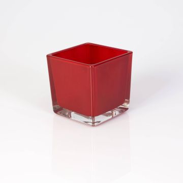 Glaswindlicht KIM EARTH, rot, 8x8x8cm Glaswindlicht KIM EARTH, rot, 8x8x8cm