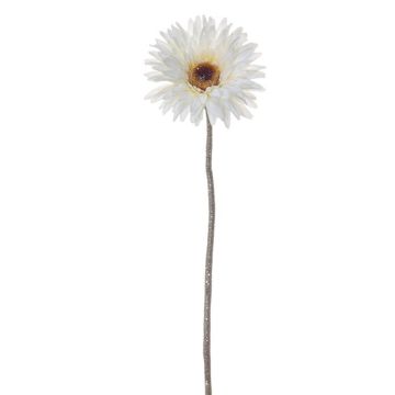 Kunstblume Gerbera HAROKI mit Glitzer, weiß, 60cm Kunstblume Gerbera HAROKI mit Glitzer, weiß, 60cm