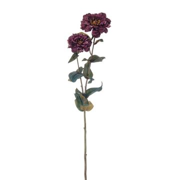 Kunstzweig Zinnie CORMIER, burgunderrot, 60cm Kunstzweig Zinnie CORMIER, burgunderrot, 60cm