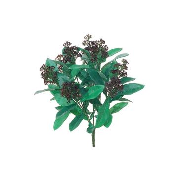 Kunstblume Skimmie JINAMILA auf Steckstab, burgunderrot, 40cm
