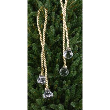 Christbaumschmuck Acryl Kugeln TAYLER mit Kordel, gold, 40cm, Ø3cm Christbaumschmuck Acryl Kugeln TAYLER mit Kordel, gold, 40cm, Ø3cm