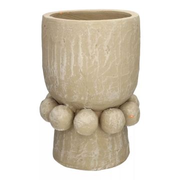 Dekovase MAKSYMILIAN aus Beton, geschmückt, braun, 28,6cm, Ø18cm Dekovase MAKSYMILIAN aus Beton, geschmückt, braun, 28,6cm, Ø18cm