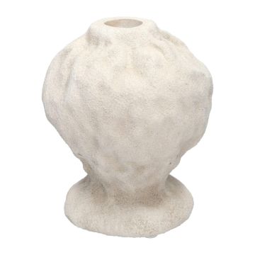 Kerzenleuchter ALEKSANDRIA aus Keramik, mit Struktur, weiß, 12cm, Ø10cm Kerzenleuchter ALEKSANDRIA aus Keramik, mit Struktur, weiß, 12cm, Ø10cm