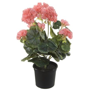 Textilblume Geranie DAELINA im Dekotopf, lachs, 35cm