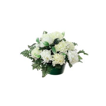 Deko Gesteck Chrysantheme, Schleierkraut YASAR, Dekotopf, creme, 25cm, Ø30cm Deko Gesteck Chrysantheme, Schleierkraut YASAR, Dekotopf, creme, 25cm, Ø30cm