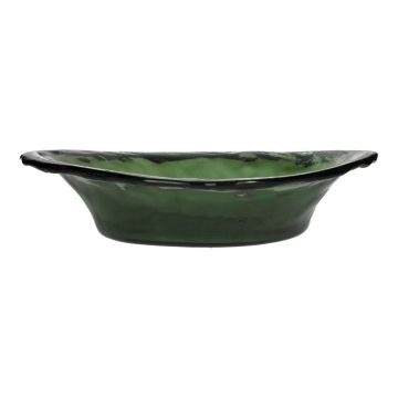 Obstschale FRANCISCUS aus Glas, recycelt, waldgrün, 40x49x11cm Obstschale FRANCISCUS aus Glas, recycelt, waldgrün, 40x49x11cm