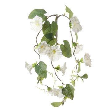 Kunstzweig Petunie VORKANA, hängend, weiß, 65cm