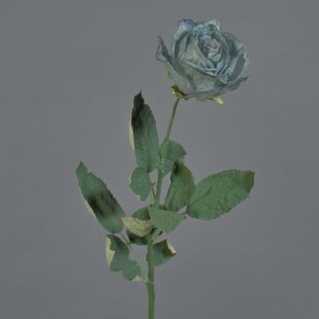 Kunst Rose FREIDA, Eco Collection, grau-hellblau, 65cm, Ø7cm Kunst Rose FREIDA, Eco Collection, grau-hellblau, 65cm, Ø7cm