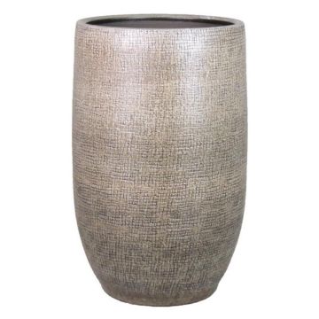 Deko Vase AGAPE, Keramik, mit Maserung, weiß-braun, 40cm, Ø26cm Deko Vase AGAPE, Keramik, mit Maserung, weiß-braun, 40cm, Ø26cm