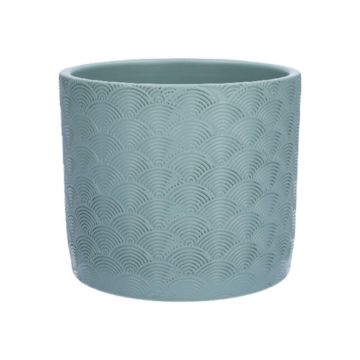 Keramiktopf FERDINANTA mit Muster, hellblau-matt, 13,1cm, Ø15,5cm Keramiktopf FERDINANTA mit Muster, hellblau-matt, 13,1cm, Ø15,5cm