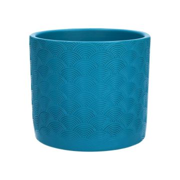 Keramiktopf FERDINANTA mit Muster, türkis-matt, 12,3cm, Ø13,5cm Keramiktopf FERDINANTA mit Muster, türkis-matt, 12,3cm, Ø13,5cm