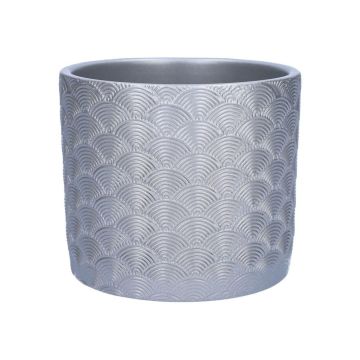Keramiktopf FERDINANTA mit Muster, silber-metalllic, 12,3cm, Ø13,5cm Keramiktopf FERDINANTA mit Muster, silber-metalllic, 12,3cm, Ø13,5cm