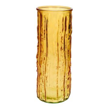 Deko Vase ANJANKA aus Glas, gelb, 25cm, Ø9,5cm