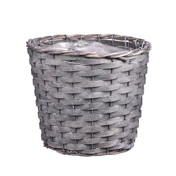 Pflanzkorb AHMANIU, grau, 18cm, Ø22cm