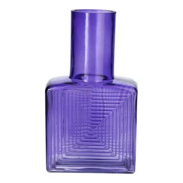 Eckige Vase ORESTINO aus Glas, lila-klar, 13x7,5x22,5cm Eckige Vase ORESTINO aus Glas, lila-klar, 13x7,5x22,5cm