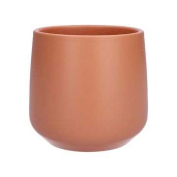 Blumentopf ZIOKA aus Keramik, matt-terracotta, 13,5cm, Ø14,5cm