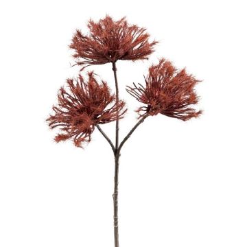 Kunstzweig Kugeldistel TRELON, burgunderrot, 35cm
