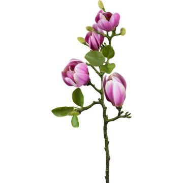 Kunstblumen Zweig Magnolie NERLENA, cerise, 65cm