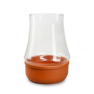 Glas Pflanzen Terrarium LUMIAN, Keramikschale, klar, 30cm, Ø20cm