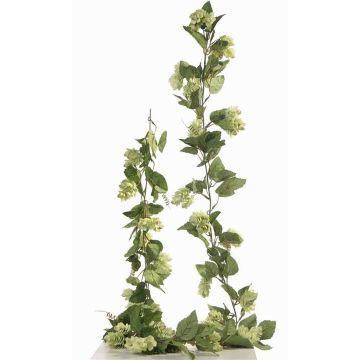 Hopfengirlande künstlich KRATEOS mit Blüten, grün, 200cm
