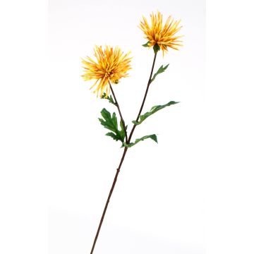 Kunstblume Chrysantheme ESTELLE, gelb-orange, 70cm, Ø8-10cm