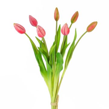 Künstlicher Tulpenstrauß LONA, pink-grün, 45cm, Ø20cm