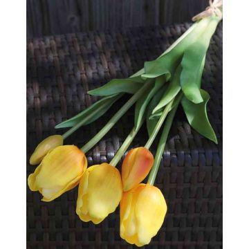 Künstlicher Tulpenstrauß LONA, hellorange-grün, 45cm, Ø15cm
