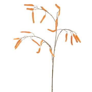 Kunst Zweig Amaranth BERNHART mit Blüten, orange, 95cm