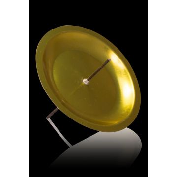 Metall Kerzenstecker KRISTOFFER für Adventskranz, für Kerzen ca. Ø5cm, gold, 8cm, Ø12cm Metall Kerzenstecker KRISTOFFER für Adventskranz, für Kerzen ca. Ø5cm, gold, 8cm, Ø12cm