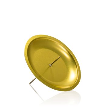 Metall Kerzenstecker KRISTOFFER für Adventskranz, für Kerzen ca. Ø6cm, gold, 10cm, Ø12cm Metall Kerzenstecker KRISTOFFER für Adventskranz, für Kerzen ca. Ø6cm, gold, 10cm, Ø12cm