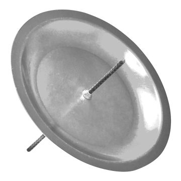 Metall Kerzenstecker KRISTOFFER für Adventskranz, für Kerzen ca. Ø6cm, silber, 10cm, Ø12cm Metall Kerzenstecker KRISTOFFER für Adventskranz, für Kerzen ca. Ø6cm, silber, 10cm, Ø12cm