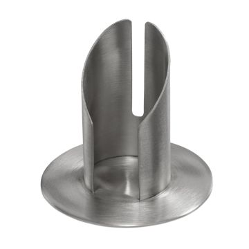 Kerzenständer Messing CONSTANCE, für Kerzen ca. Ø4cm, vernickelt, matt gebürstet, silber, 8cm, Ø9cm Kerzenständer Messing CONSTANCE, für Kerzen ca. Ø4cm, vernickelt, matt gebürstet, silber, 8cm, Ø9cm