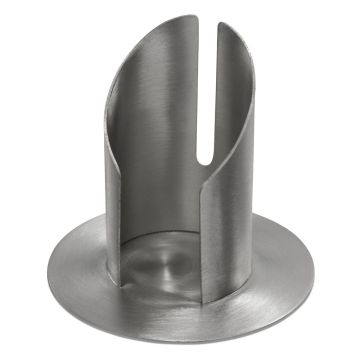 Kerzenständer Messing CONSTANCE, für Kerzen ca. Ø5cm, vernickelt, matt gebürstet, silber, 9cm, Ø10cm Kerzenständer Messing CONSTANCE, für Kerzen ca. Ø5cm, vernickelt, matt gebürstet, silber, 9cm, Ø10cm