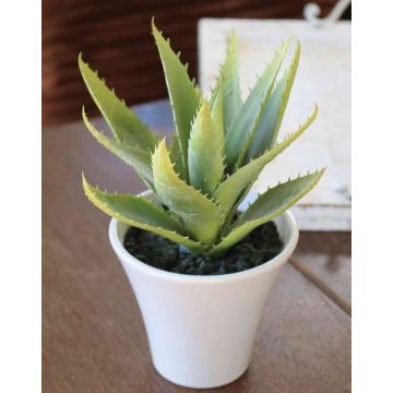 Künstliche Aloe Vera ROSALINA im Keramiktopf, grün, 21cm
