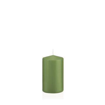 Stumpenkerze MAEVA, pastellgrün, 8cm, Ø5cm, 18h - Made in Germany