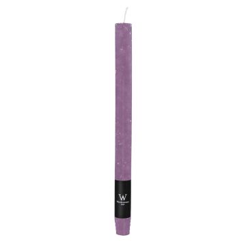 Kerze AURORA für Leuchter, mauve, 27cm, Ø2,2cm, 10h - Made in Germany