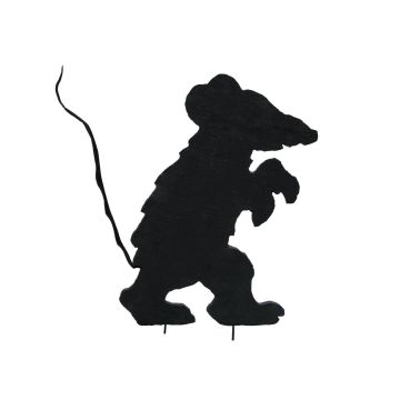 Halloween Dekoration Silhouette Maus SPOOKY MOUSE, schwarz, 56cm