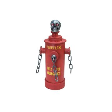 Halloween Dekoration Hydrant SPRINKY mit Totenkopf, schauriges Lachen, Bewegungsfunktion, LED, 28cm Halloween Dekoration Hydrant SPRINKY mit Totenkopf, schauriges Lachen, Bewegungsfunktion, LED, 28cm