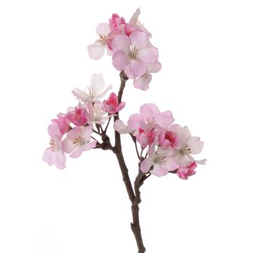 Unechter Apfelblütenzweig OCHUKO mit Blüten, pink-weiß, 35cm, Ø1,5-4cm