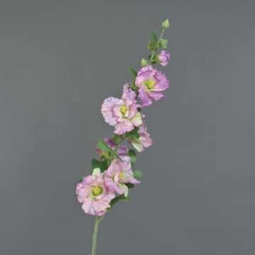 Künstliche Stockrose ILJANA, lila-grün, 85cm, Ø3-8cm