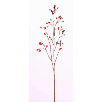 Kunstpflanze Heckenrosen Zweig EDITH mit Früchten, rot, 110cm