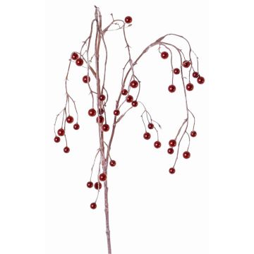 Plastik Schneebeeren Zweig PASKO, Beeren, rot, 120cm