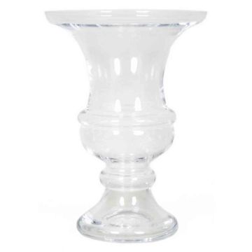 Vase auf Standfuß Pokal SONJA, Glas, klar, 34cm, Ø25cm Vase auf Standfuß Pokal SONJA, Glas, klar, 34cm, Ø25cm