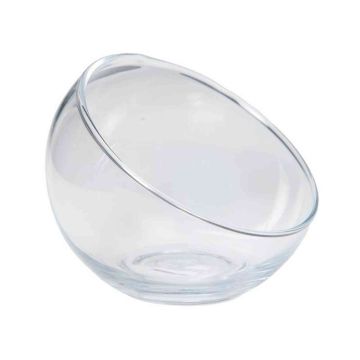 Glasschale NELLY OCEAN, schräger Rand, klar, 10,5cm, Ø12,5cm